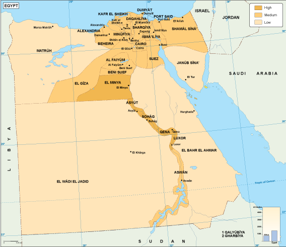 Egypt economic eps map vector