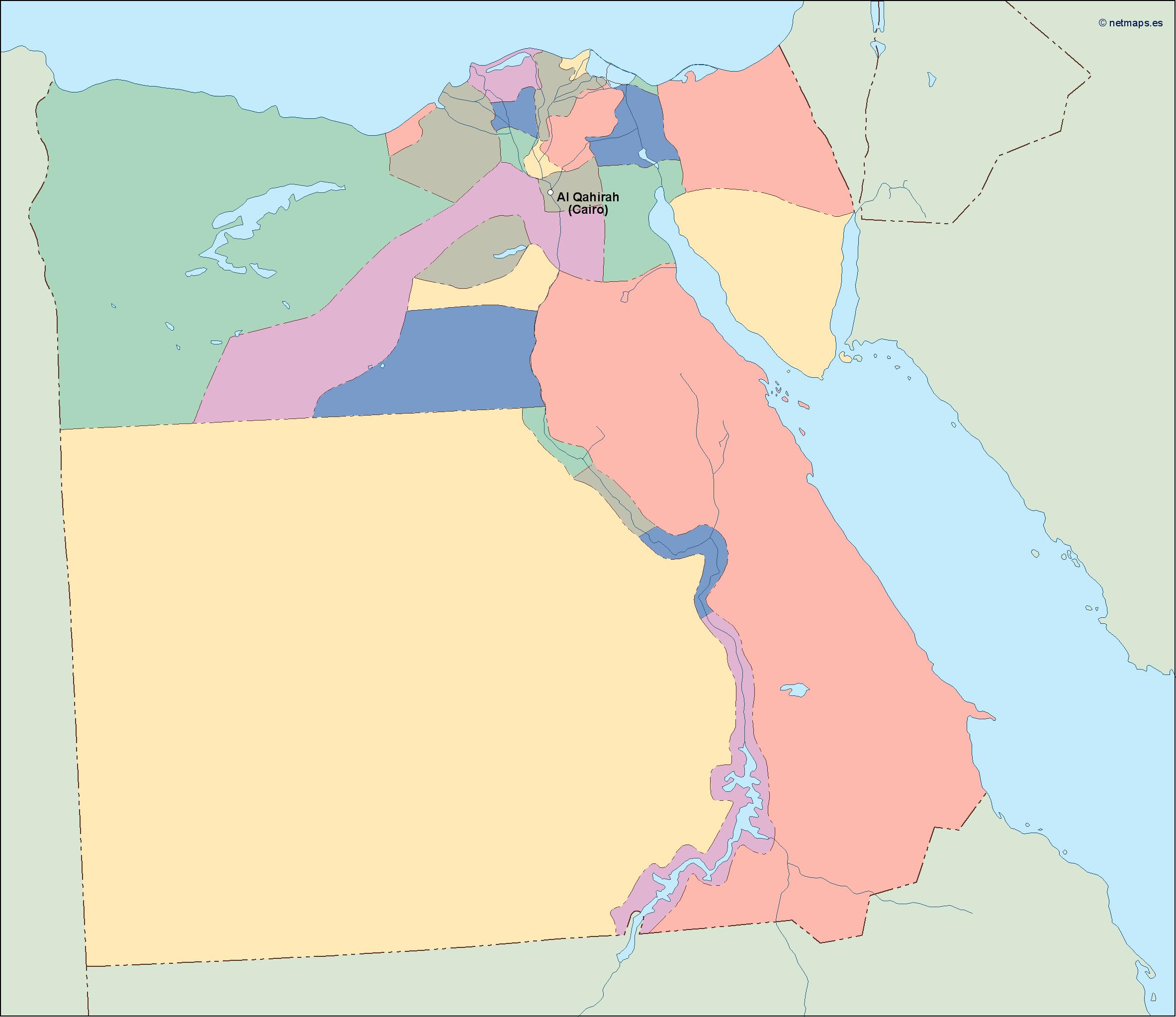 Egypt eps map vector