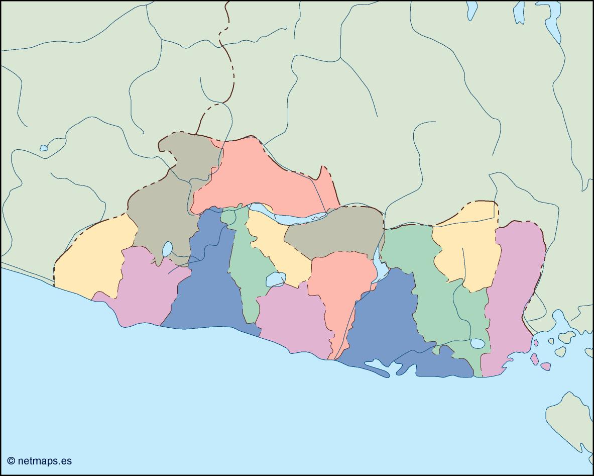 El salvador blind eps map vector