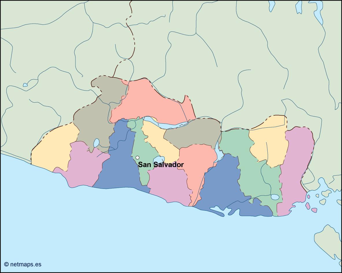 El salvador eps map vector