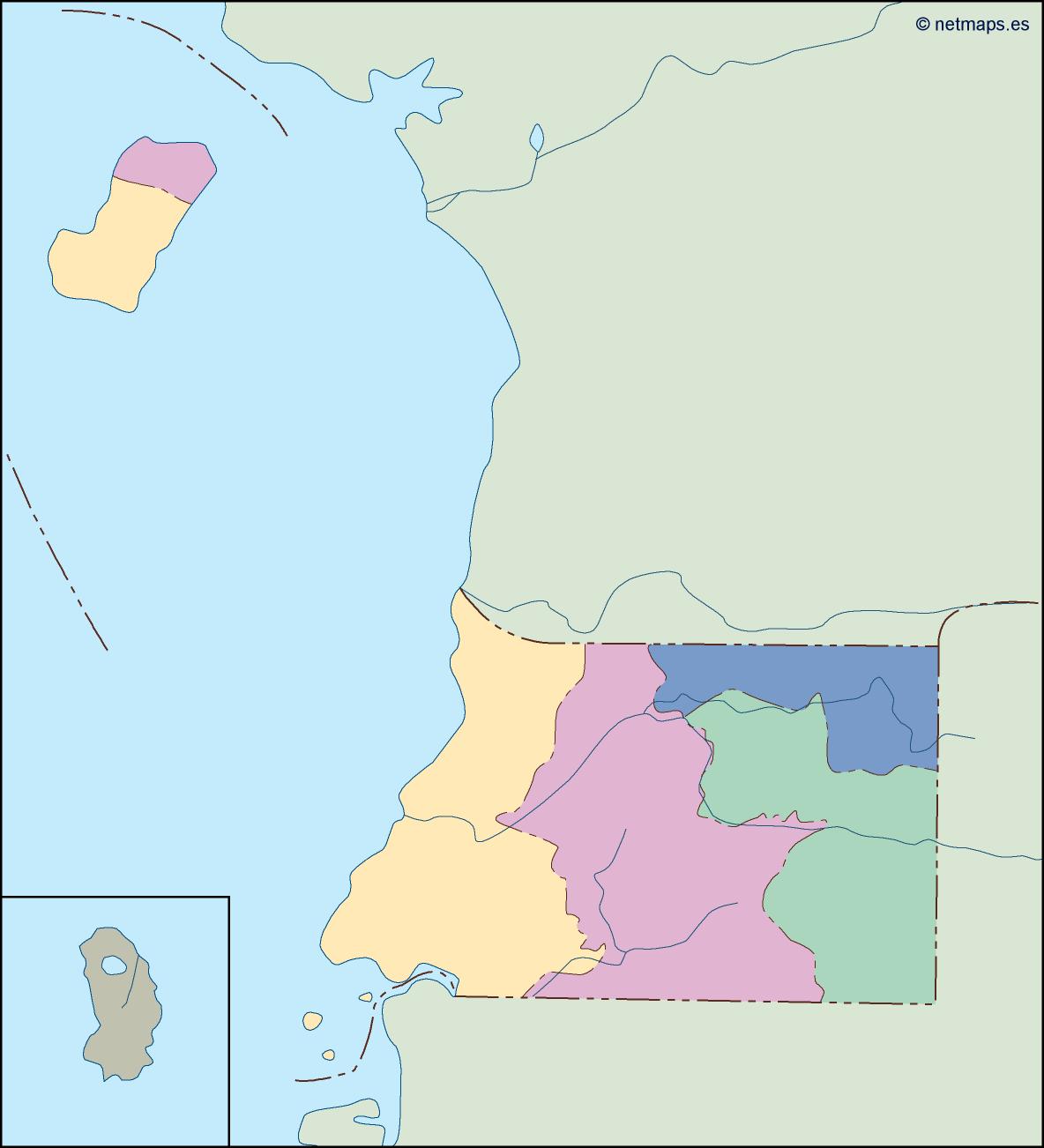 Equatorial guinea blind eps map vector