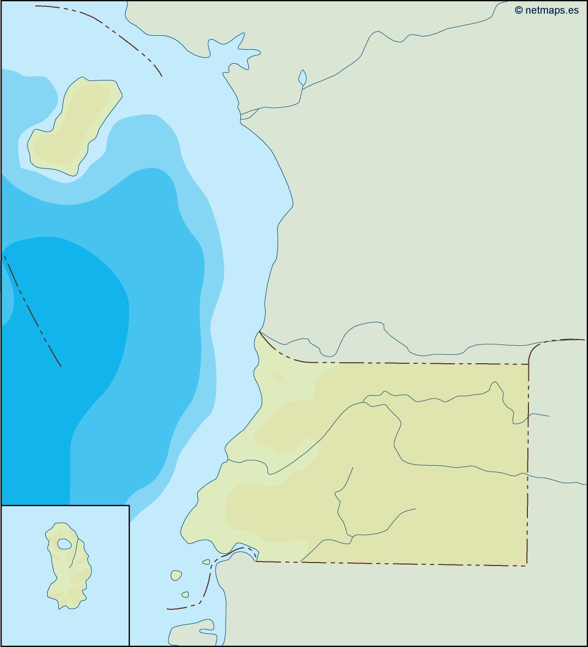 Equatorial guinea illustrator eps map vector