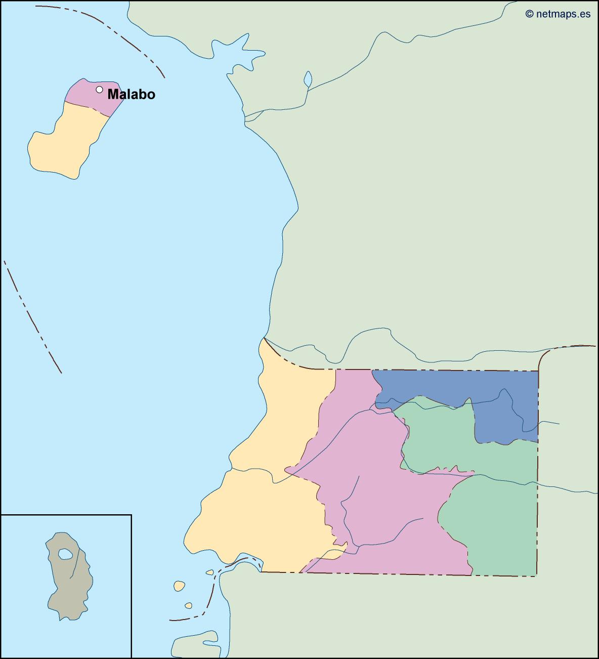Equatorial guinea eps map vector