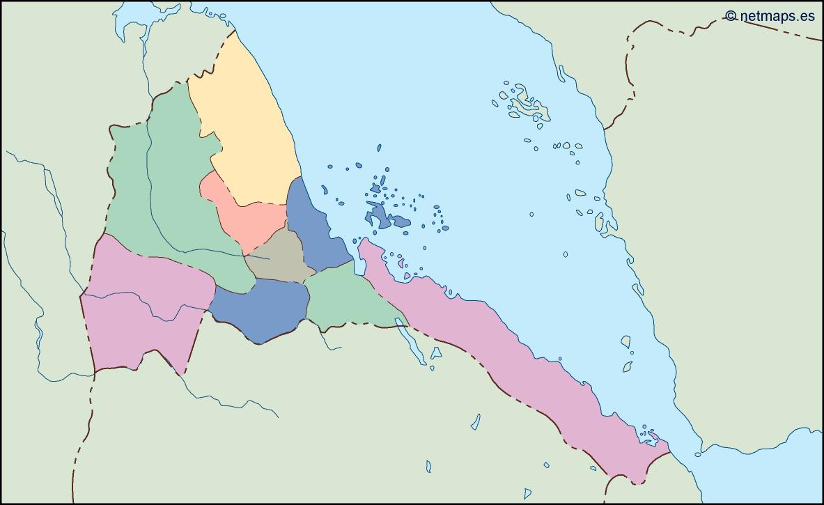 Eritrea blind eps map vector
