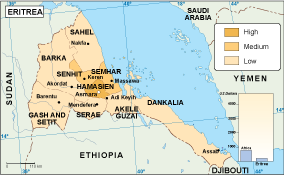 Eritrea economic eps map vector