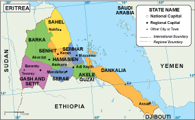 Eritrea EPS map vector