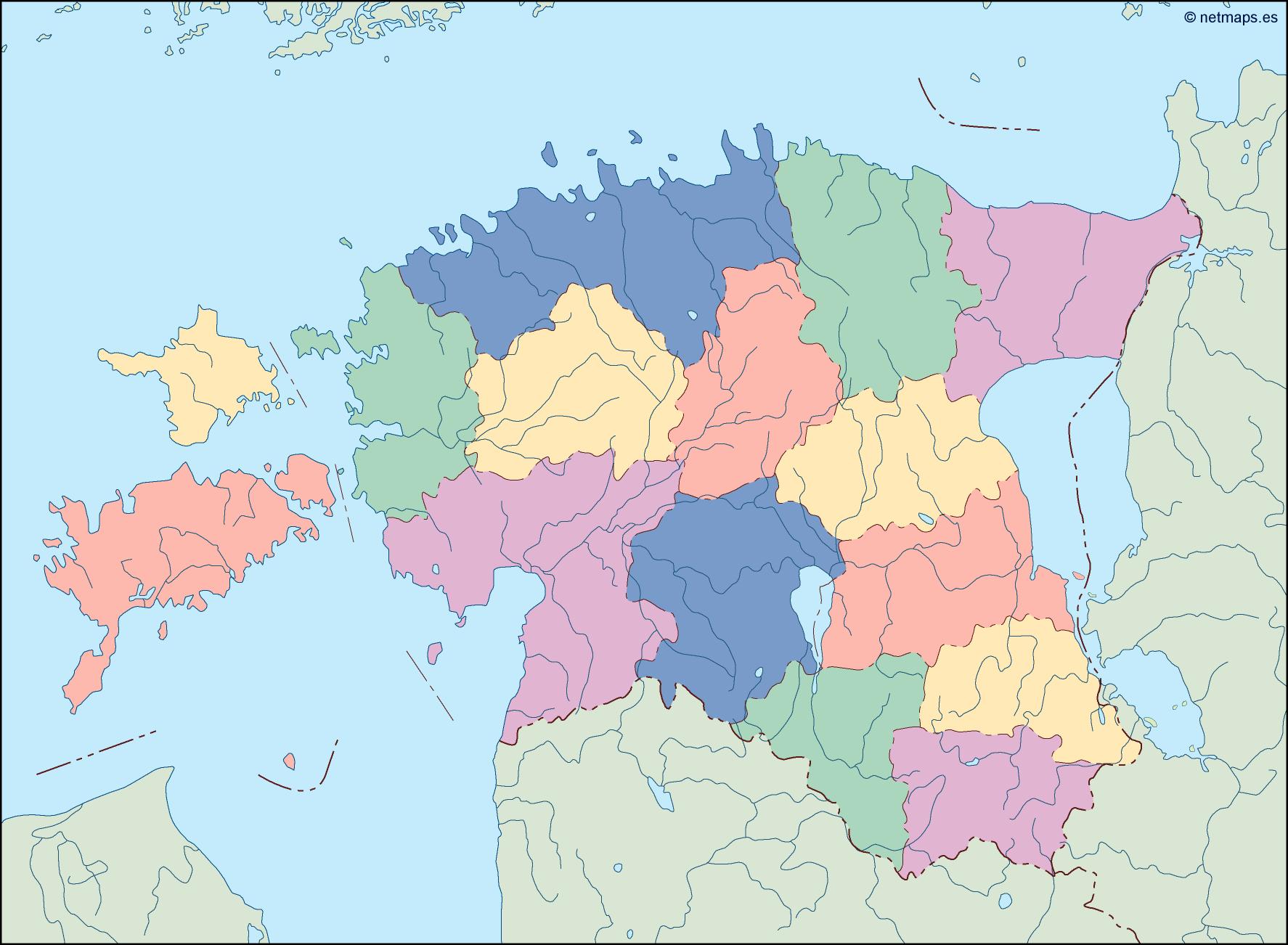 Estonia blind eps map vector