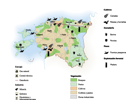 Estonia Economic eps map vector