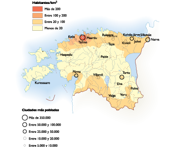 Estonia Population eps map vector