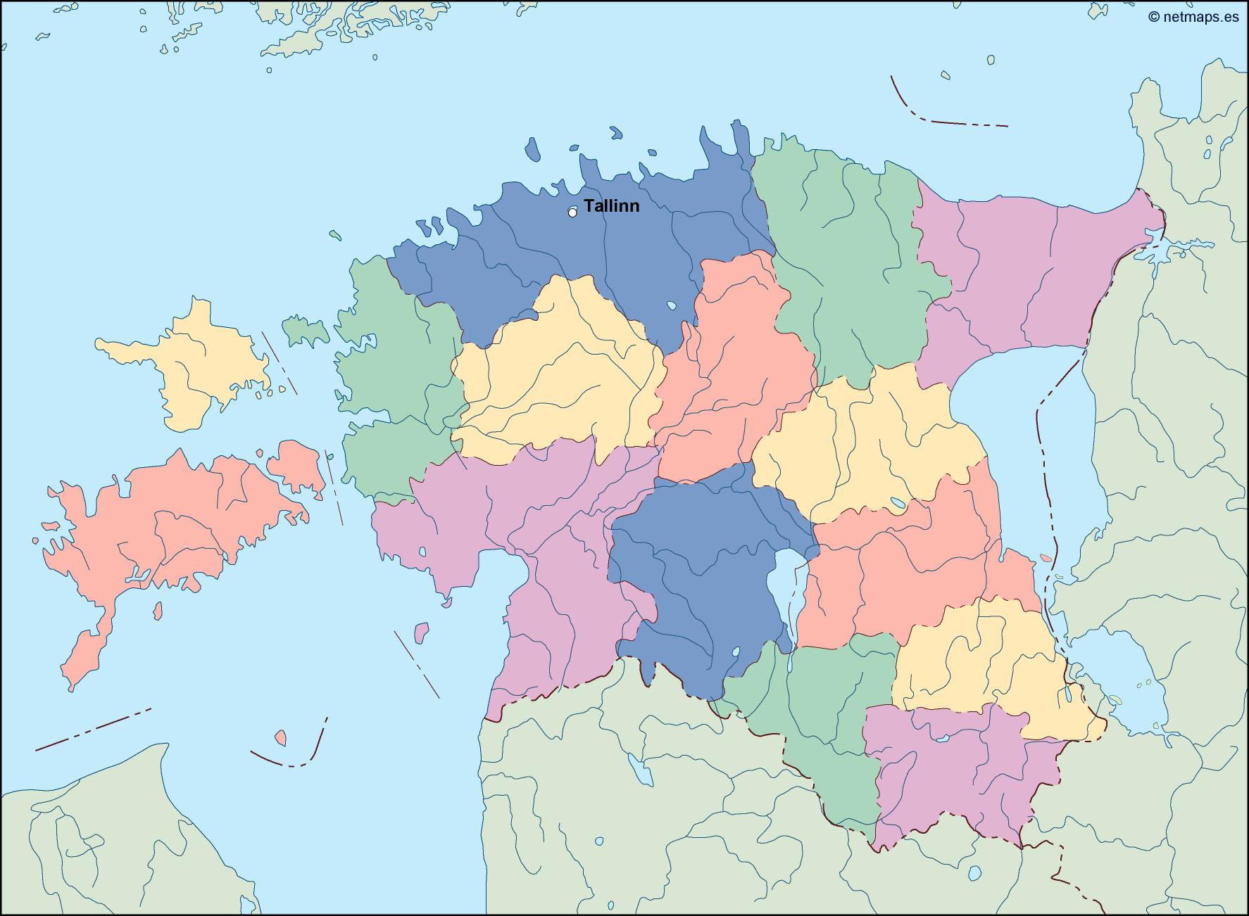 Estonia eps map vector