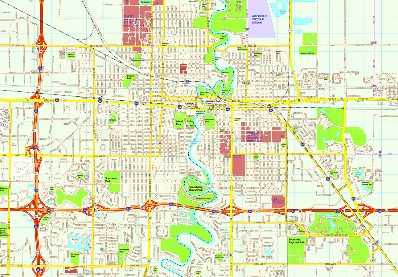 Fargo eps map vector