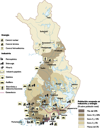 Finland Economic eps map vector