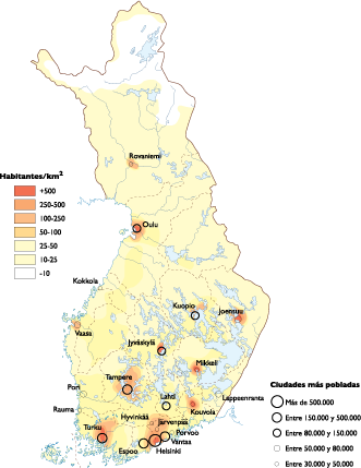 Finland Population eps map vector