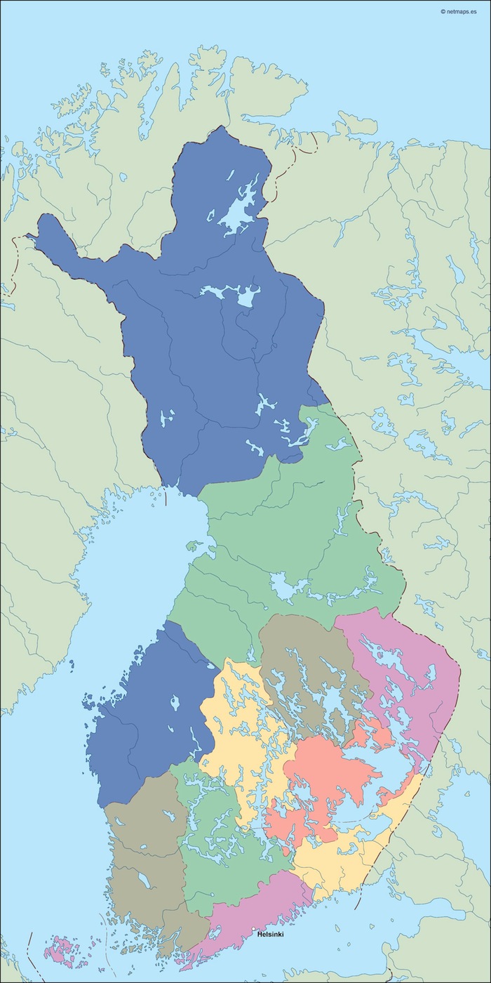 Finland eps map vector