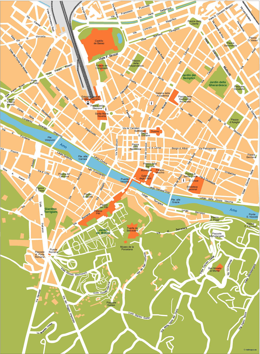 Florence Illustrator eps map vector