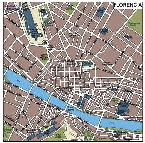 Florencia EPS map vector