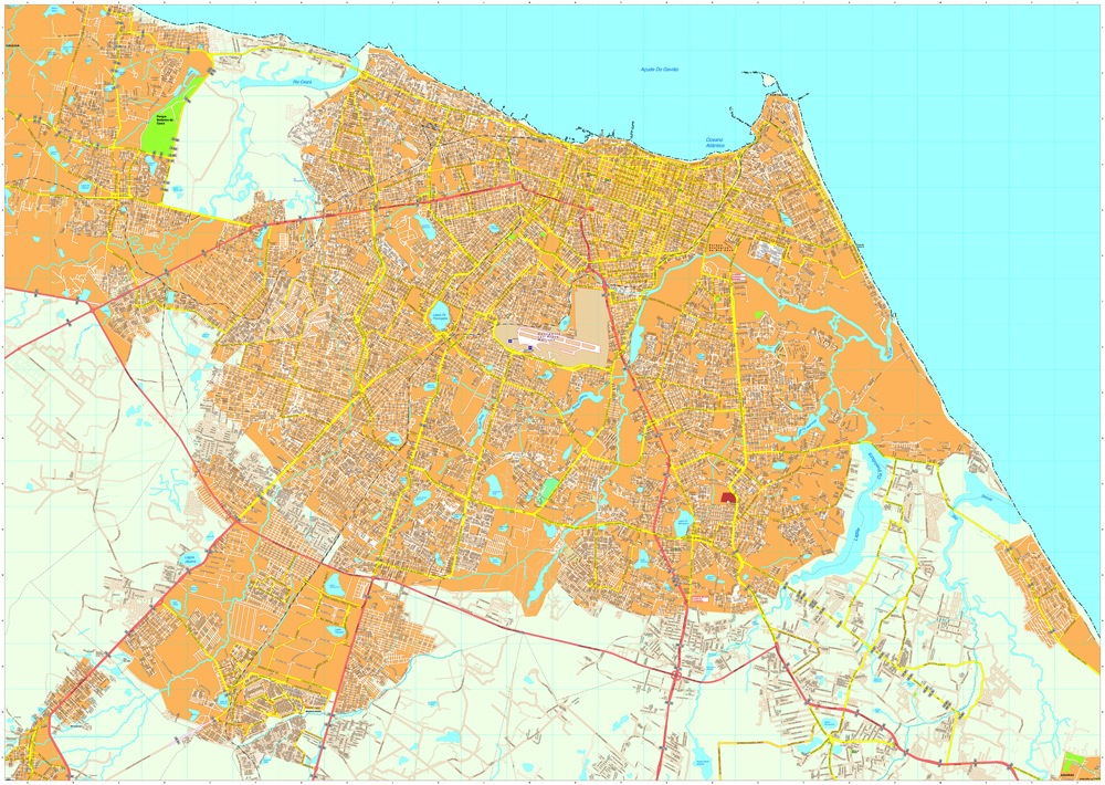 Fortaleza eps map vector