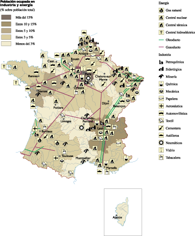 France Economic eps map vector