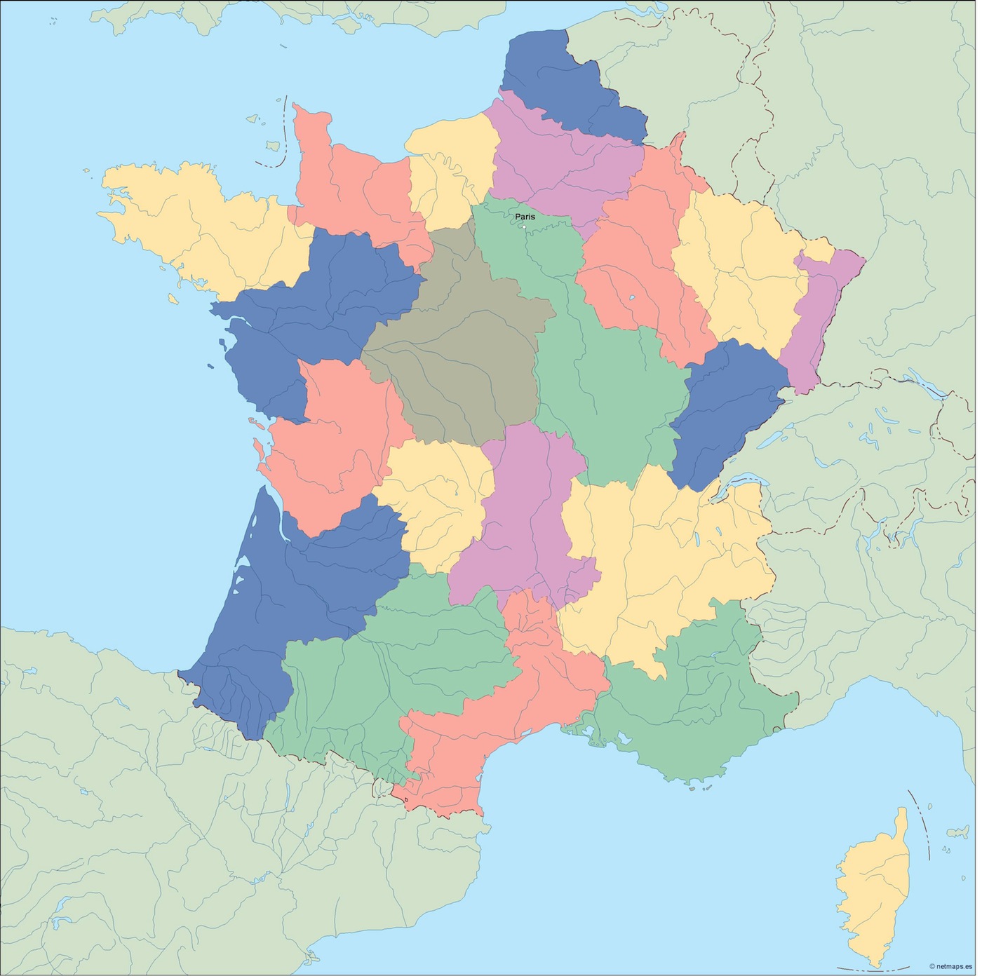 France eps map vector