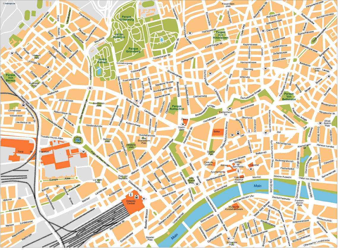 Frankfurt Illustrator eps map vector