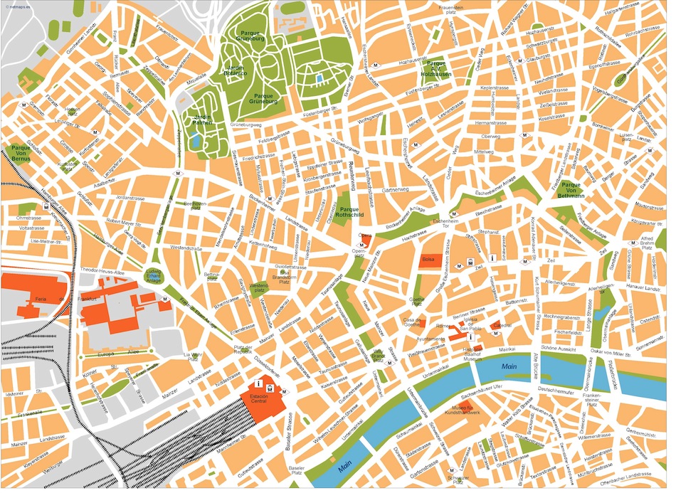 Frankfurt eps illustrator vector map