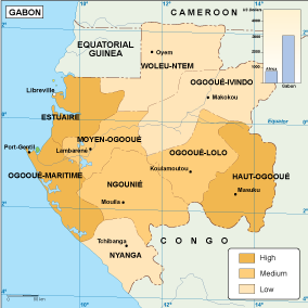 Gabon economic eps map vector