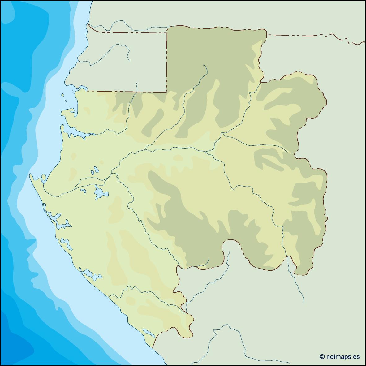 Gabon illustrator eps map vector