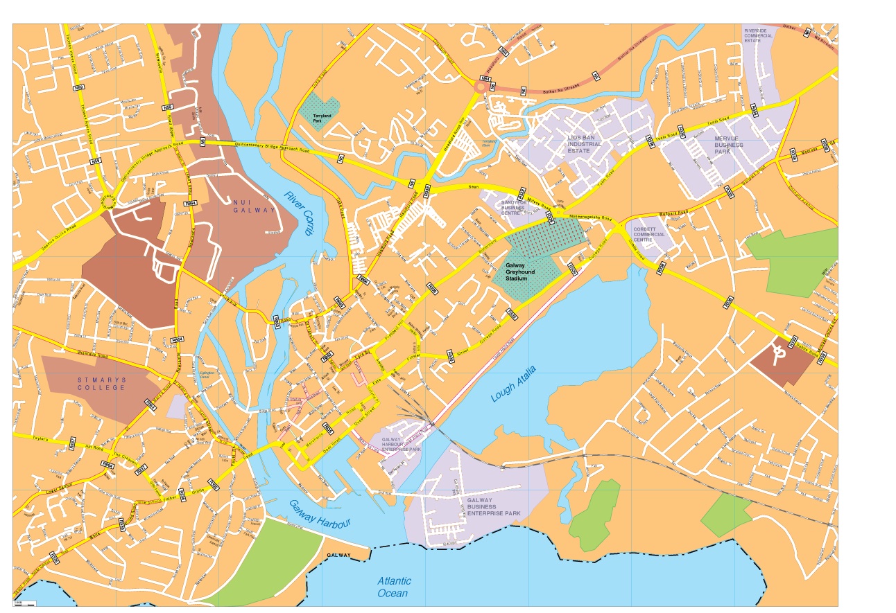 Galway eps map vector