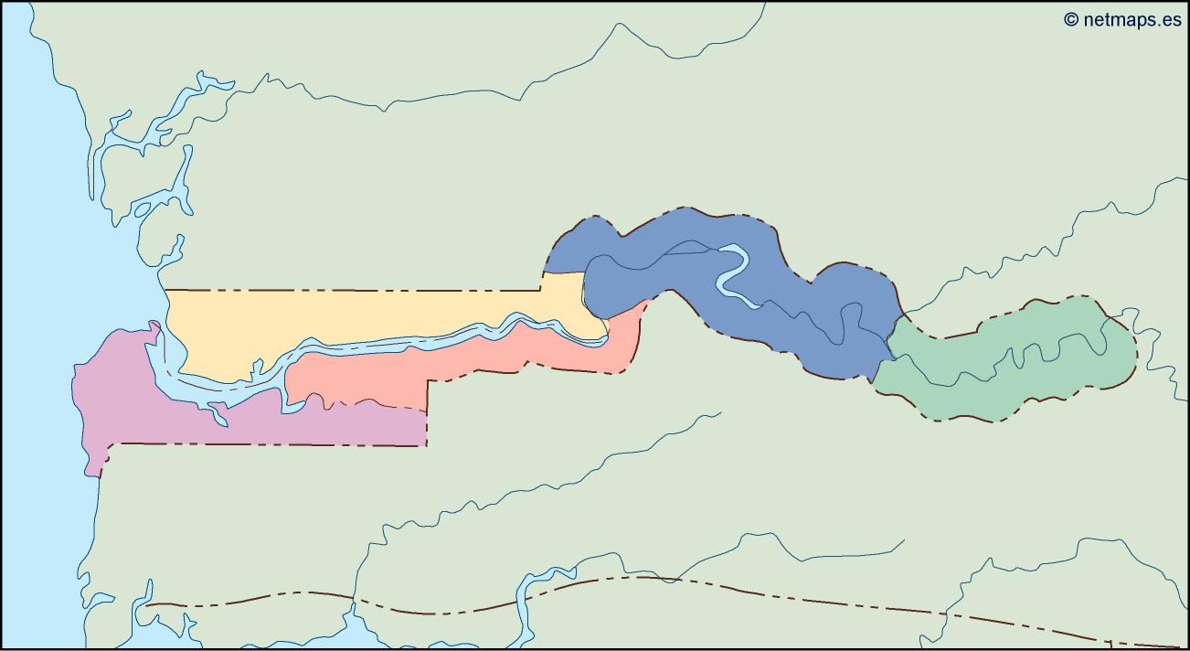Gambia blind eps map vector