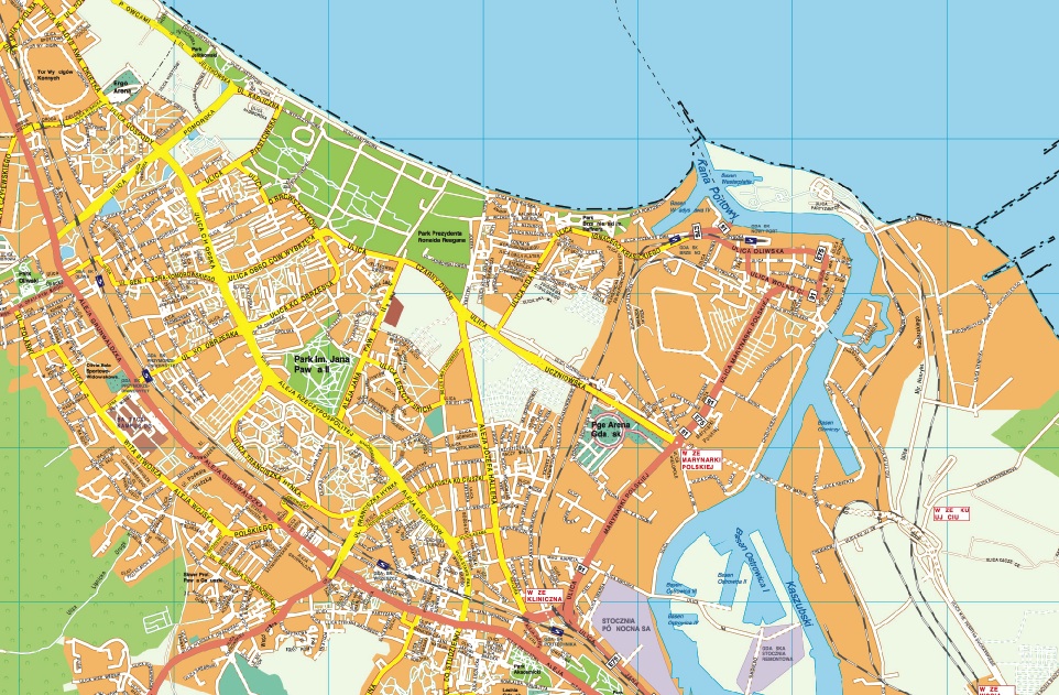 Gdansk EPS map vector