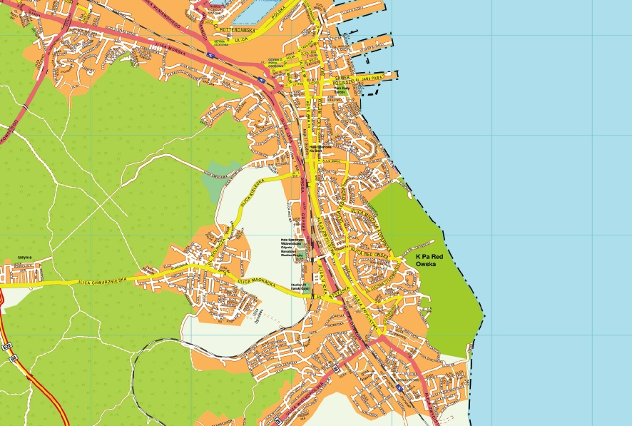Gdynia EPS map vector