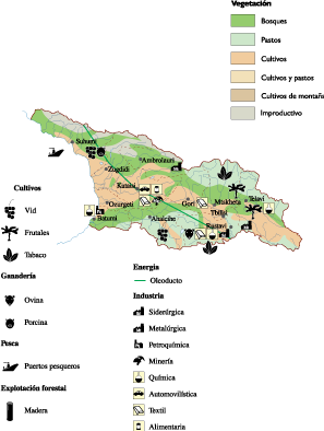 Georgia Economic eps map vector