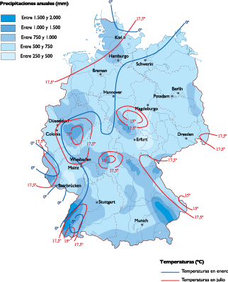 Germany Climate eps map vector
