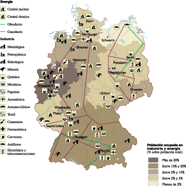 Germany Economic eps map vector