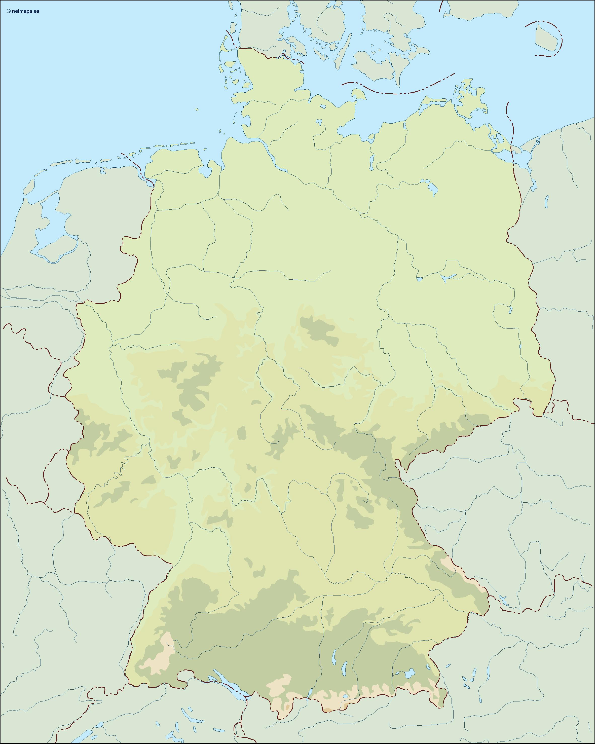 Germany illustrator eps map vector