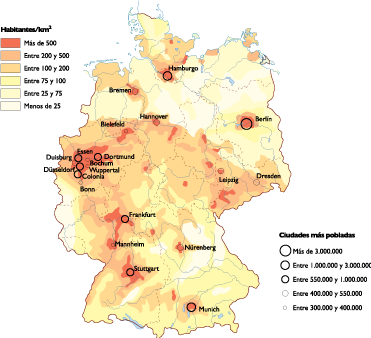 Germany Population eps map vector