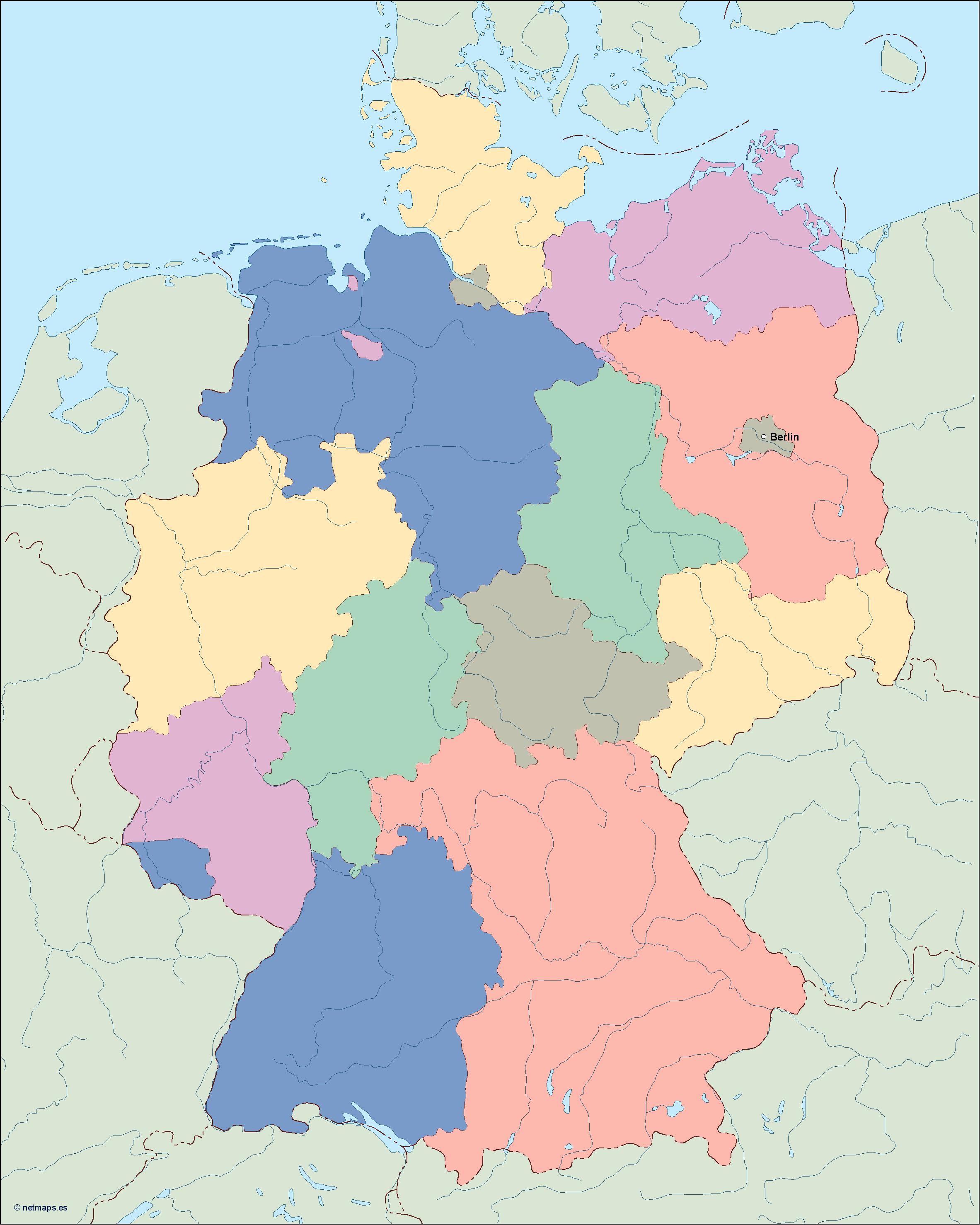 Germany eps map vector