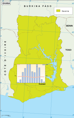 Ghana climate eps map vector