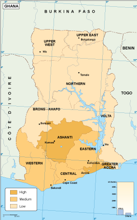 Ghana economic eps map vector