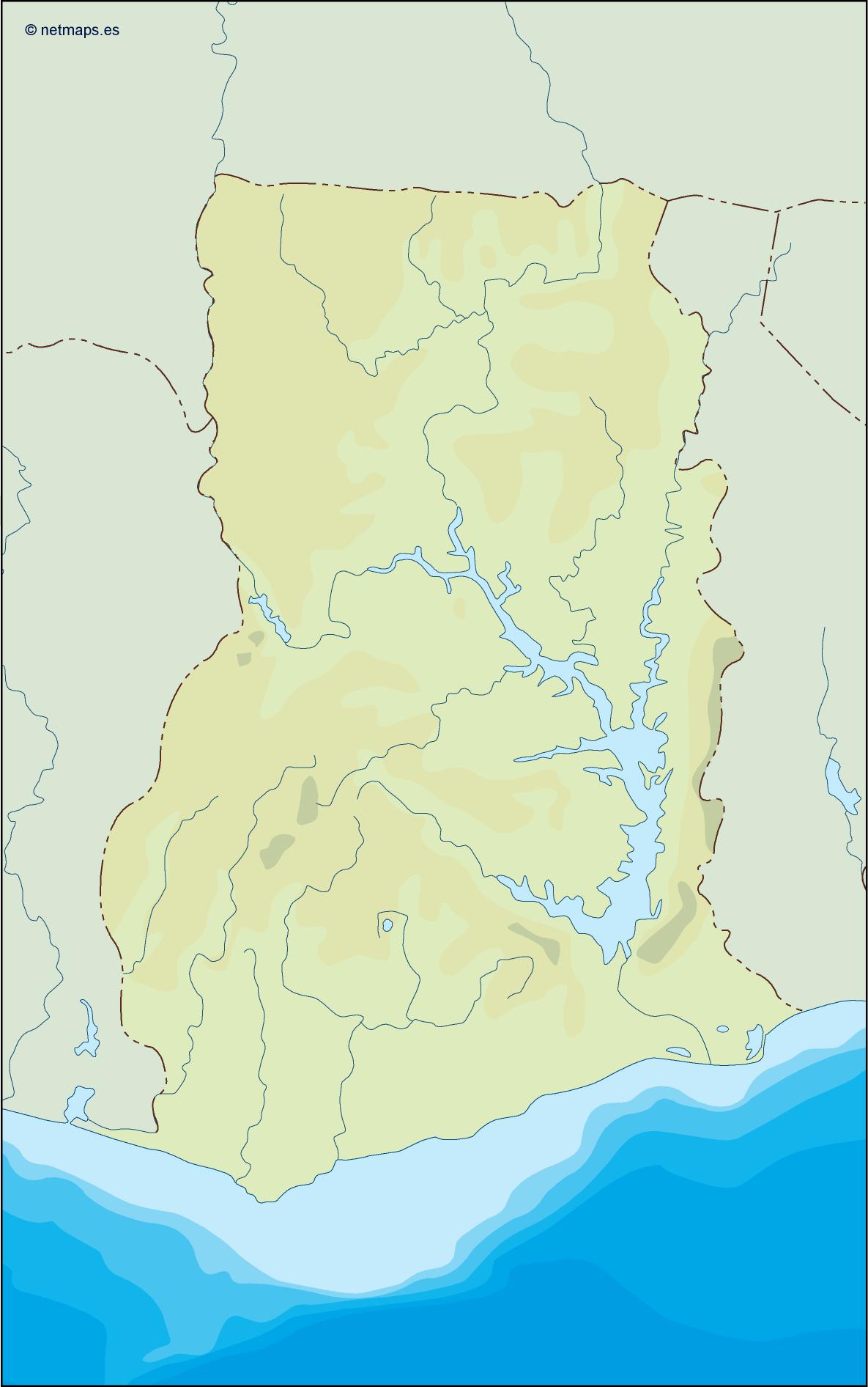 Ghana illustrator eps map vector