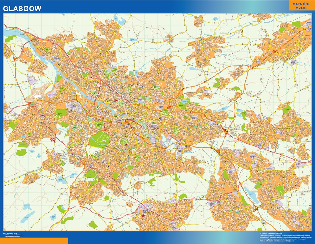 Glasgow eps map vector
