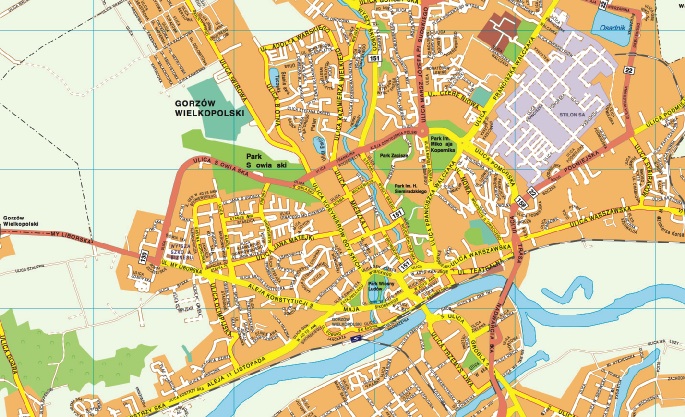 Gorzow wielkopolski EPS map vector