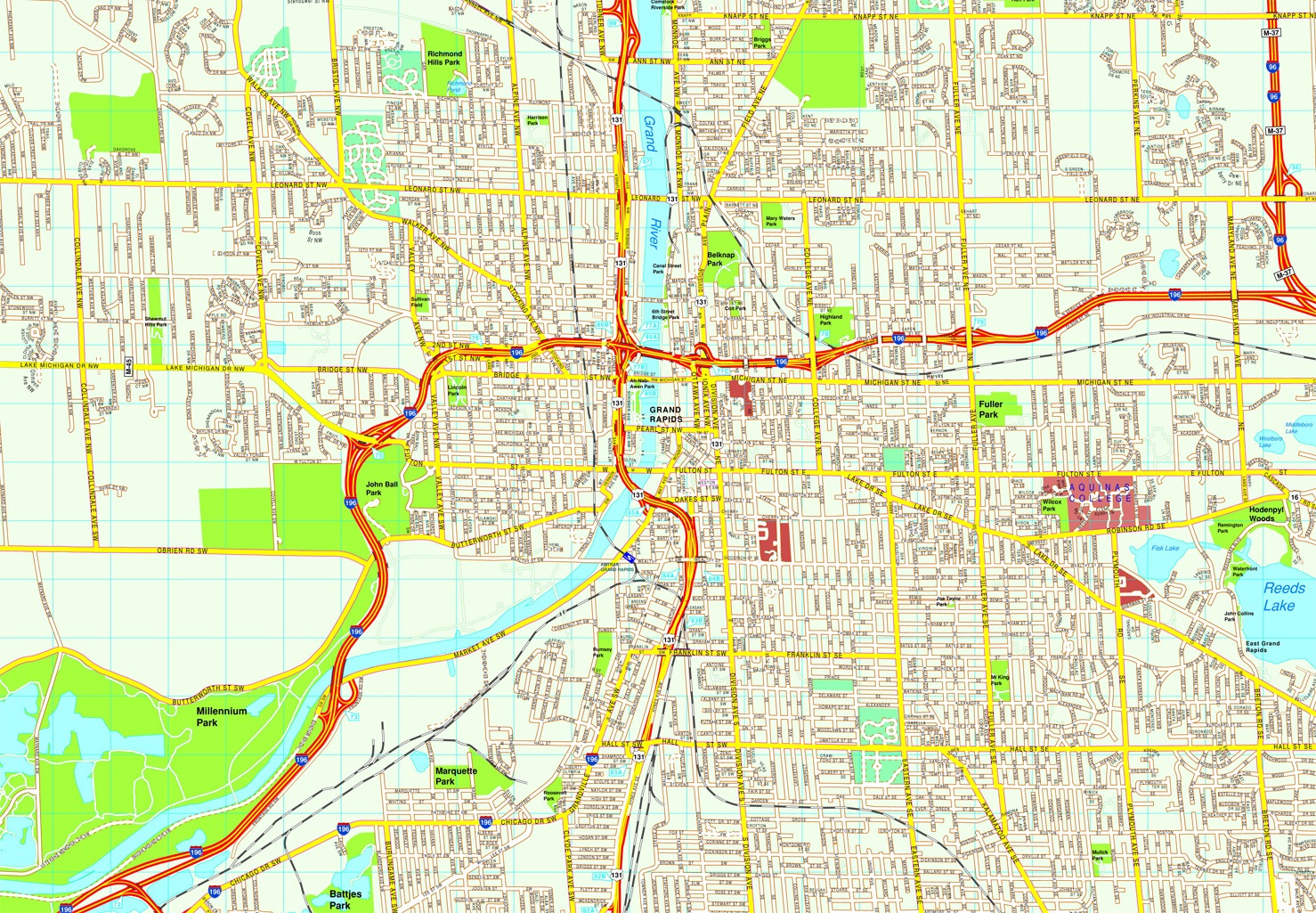 Grand Rapids eps map vector