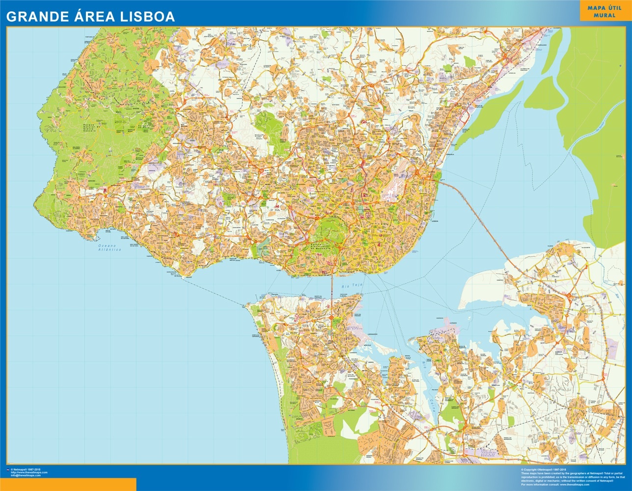 Grande Area Lisboa eps map vector