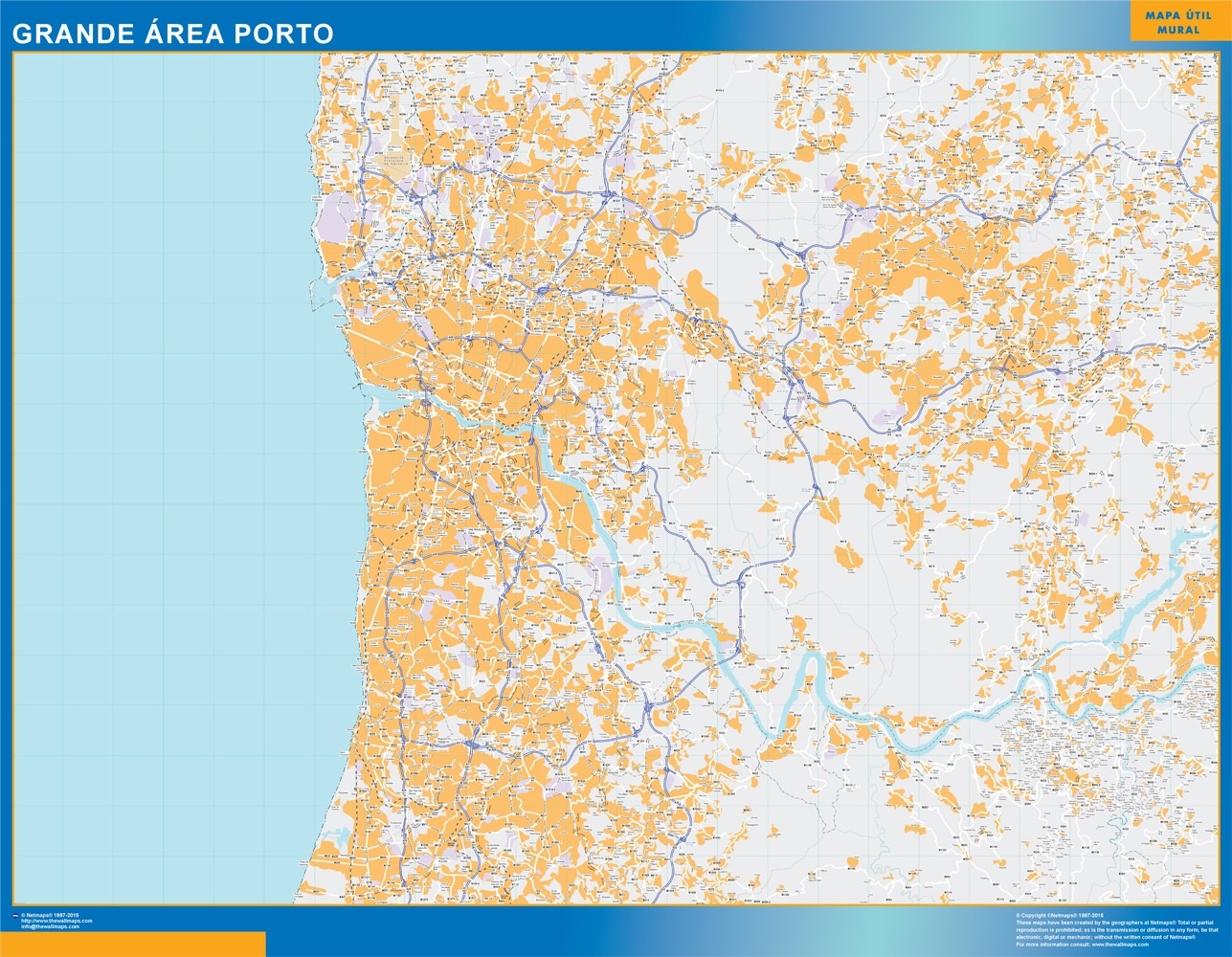 Grande Area Porto eps map vector