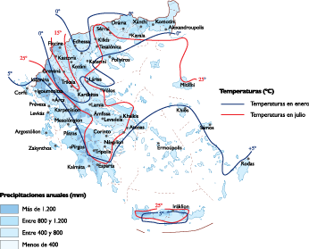Greece Climate eps map vector