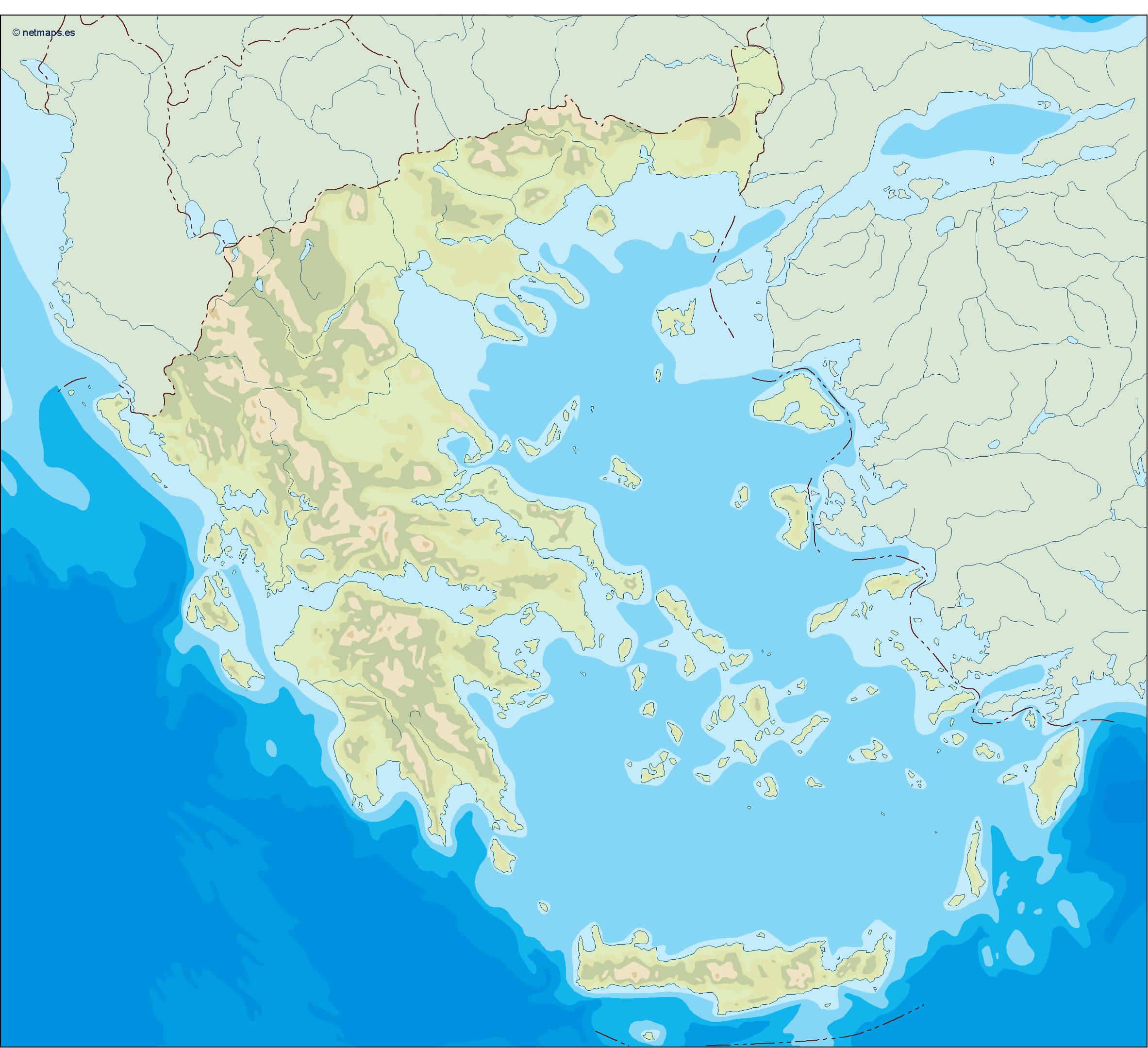 Greece illustrator eps map vector
