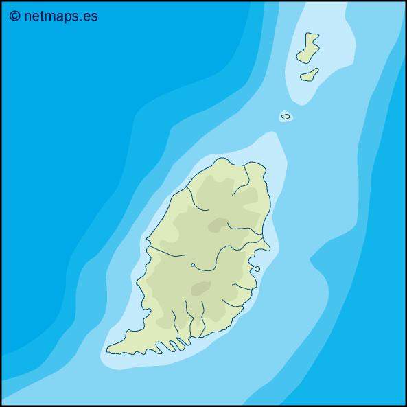 Grenada illustrator eps map vector