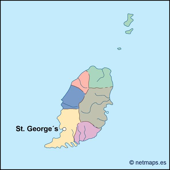 Grenada eps map vector