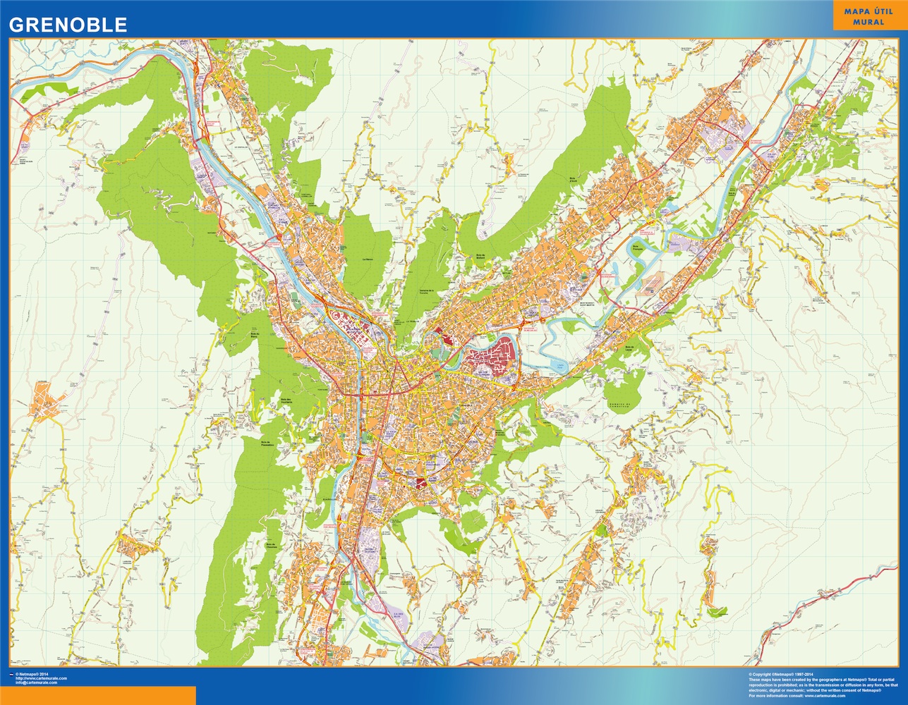 Grenoble carte illustrator eps